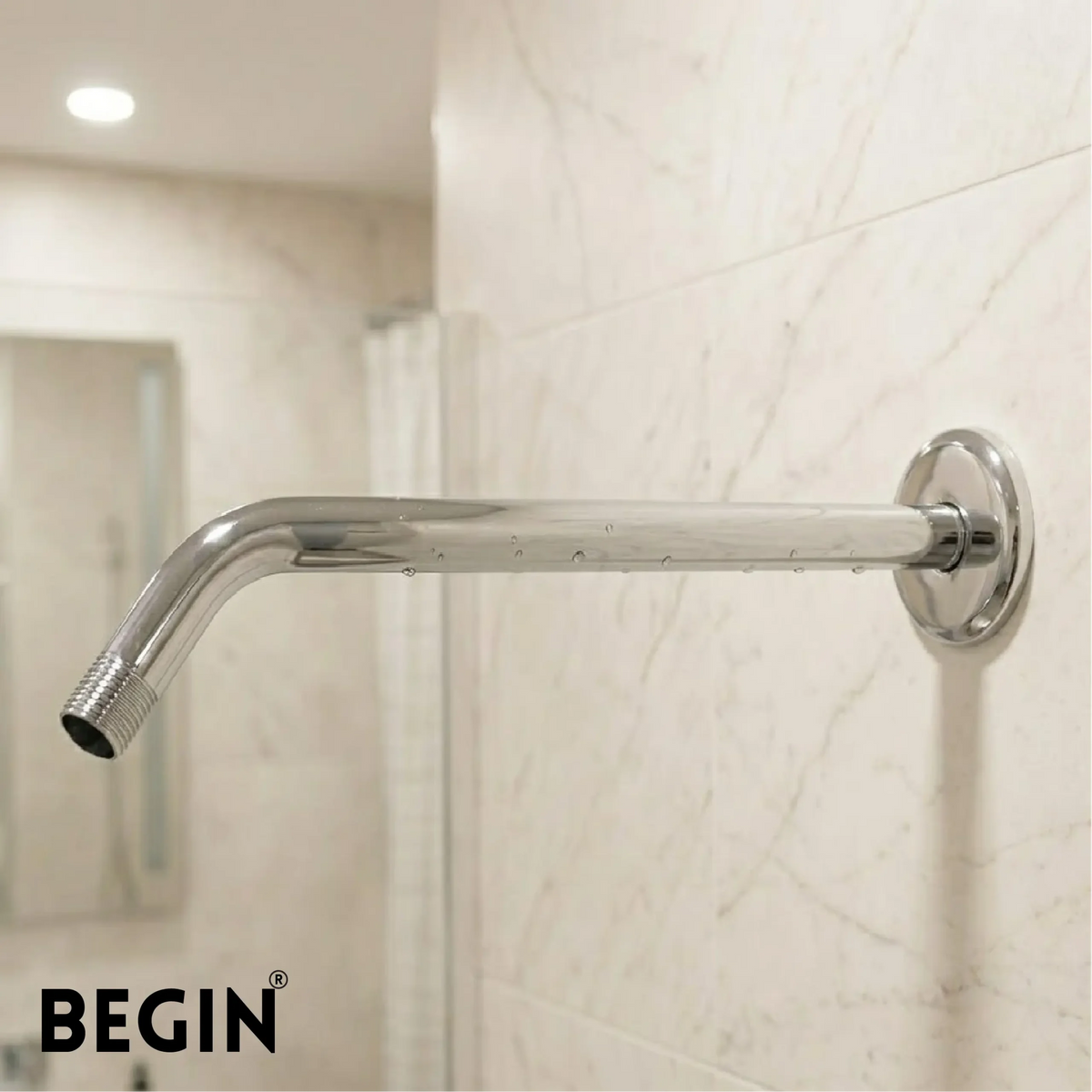 Round Shower 12inch Rod 45 Degree AD0171 | Begin