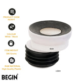 Commode WC Offset Connector 4 Inch AE0011 | Begin Faucets