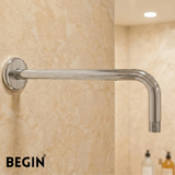L Bend Shower Arm 18 Inch Wall Mount AD0153 – Begin Faucets