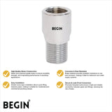 Brass Extension Nipple 1.5 Inch (35mm) AA0002 – 5 Pcs | Begin Faucets