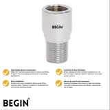 Brass Extension Nipple 2 Inch (50mm) AA0003 – 5pcs | Begin Faucets