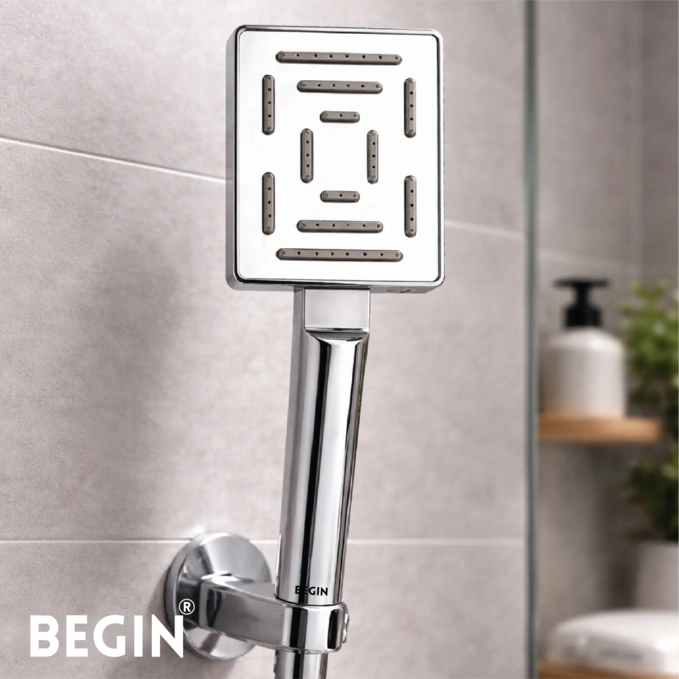 Square Chrome Finish Hand Shower AB2102 | BEGIN Faucets