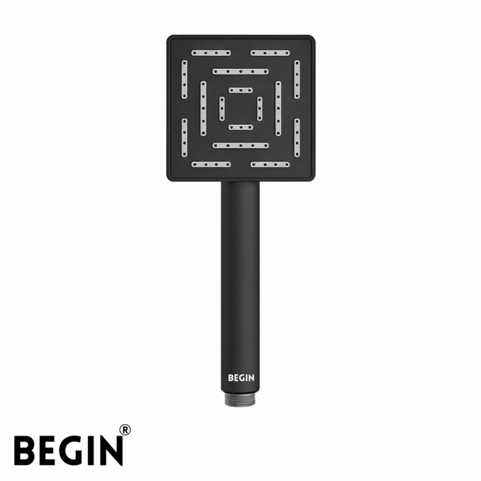 Square Hand Shower Matte Black AB2102MB | Begin Faucets