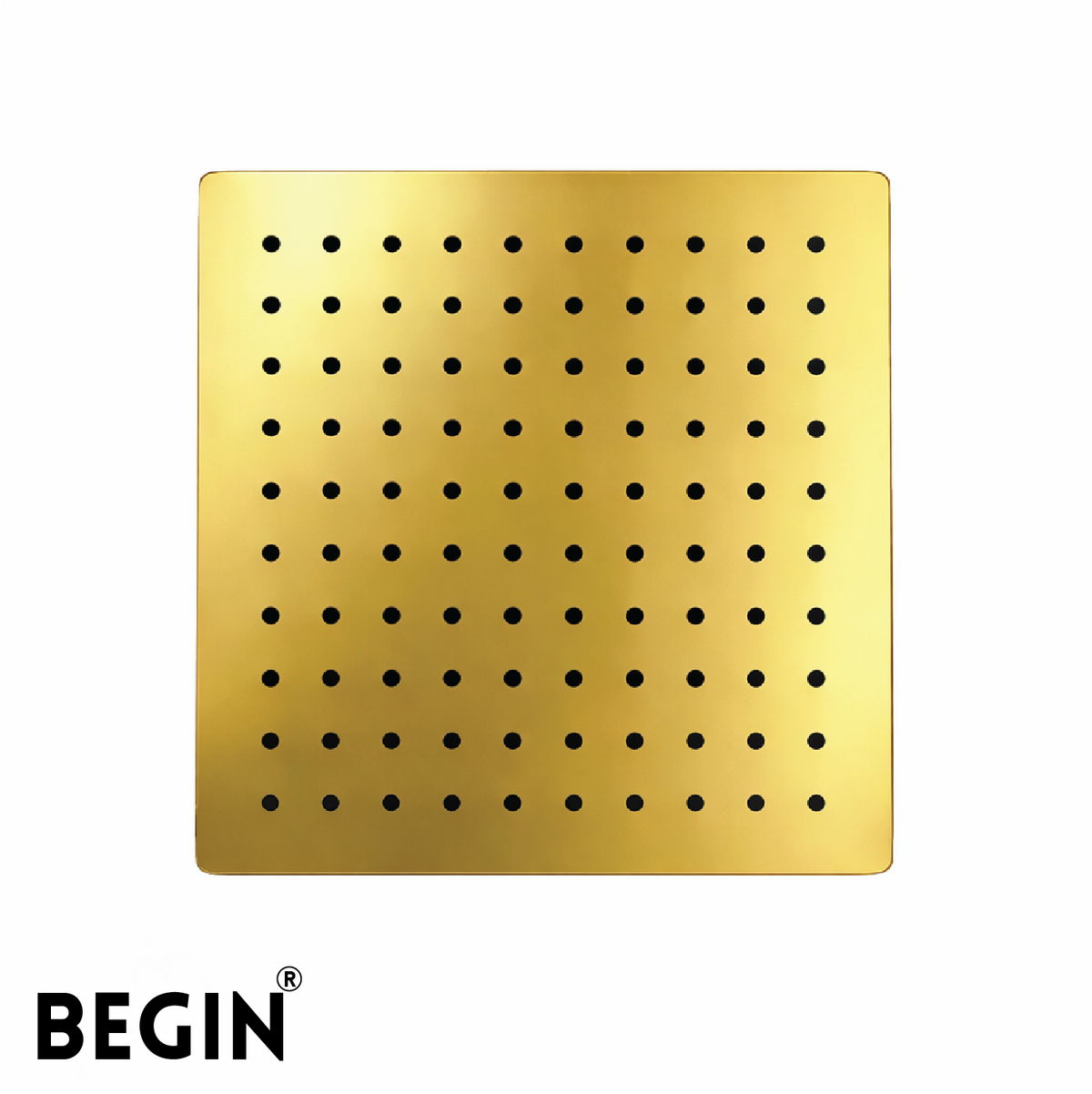 Gold Glossy Overhead Shower 12x12 AB3152GG – Begin Faucets