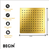 Gold Glossy Overhead Shower 12x12 AB3152GG – Begin Faucets