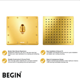 Gold Glossy Overhead Shower 12x12 AB3152GG – Begin Faucets