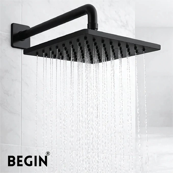 Matte Black Overhead Shower 10x10 AB3153MB – Begin Faucets