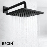 Matte Black Overhead Shower 10x10 AB3153MB – Begin Faucets