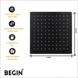 Matte Black Overhead Shower 10x10 AB3153MB – Begin Faucets