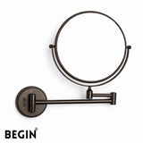 Matte Black Magnifying Mirror AC0075MB –  Bathroom Mirror | Begin Faucets