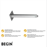 Ceiling Square 12inch Shower Arm AD0188 – Ceiling Shower Arm | Begin