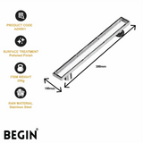 Tile Insert Drain 100x300 mm with Flip Bowl AD0501 | Begin Faucets