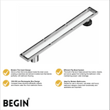 Tile Insert Drain 100x300 mm with Flip Bowl AD0501 | Begin Faucets