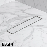 Tile Insert Drain 4X18 inch with Flip Bowl AD0503 | Begin Faucets