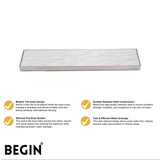 Tile Insert Drain 4X18 inch with Flip Bowl AD0503 | Begin Faucets