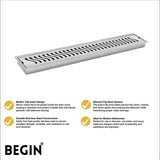 Drain 100x450 mm with Flip Bowl Wave AD0602 | Begin Faucets