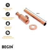 Bottle Trap Rose Gold Finish 300mm AA0041RG | Begin Faucets