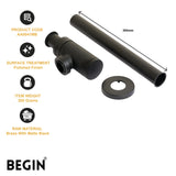 Bottle Trap Matte Black Finish 300mm AA0041MB | Begin Faucets