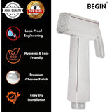 Health Faucet Set Square Shape | ABS Plastic Ss304 | Chrome Finish