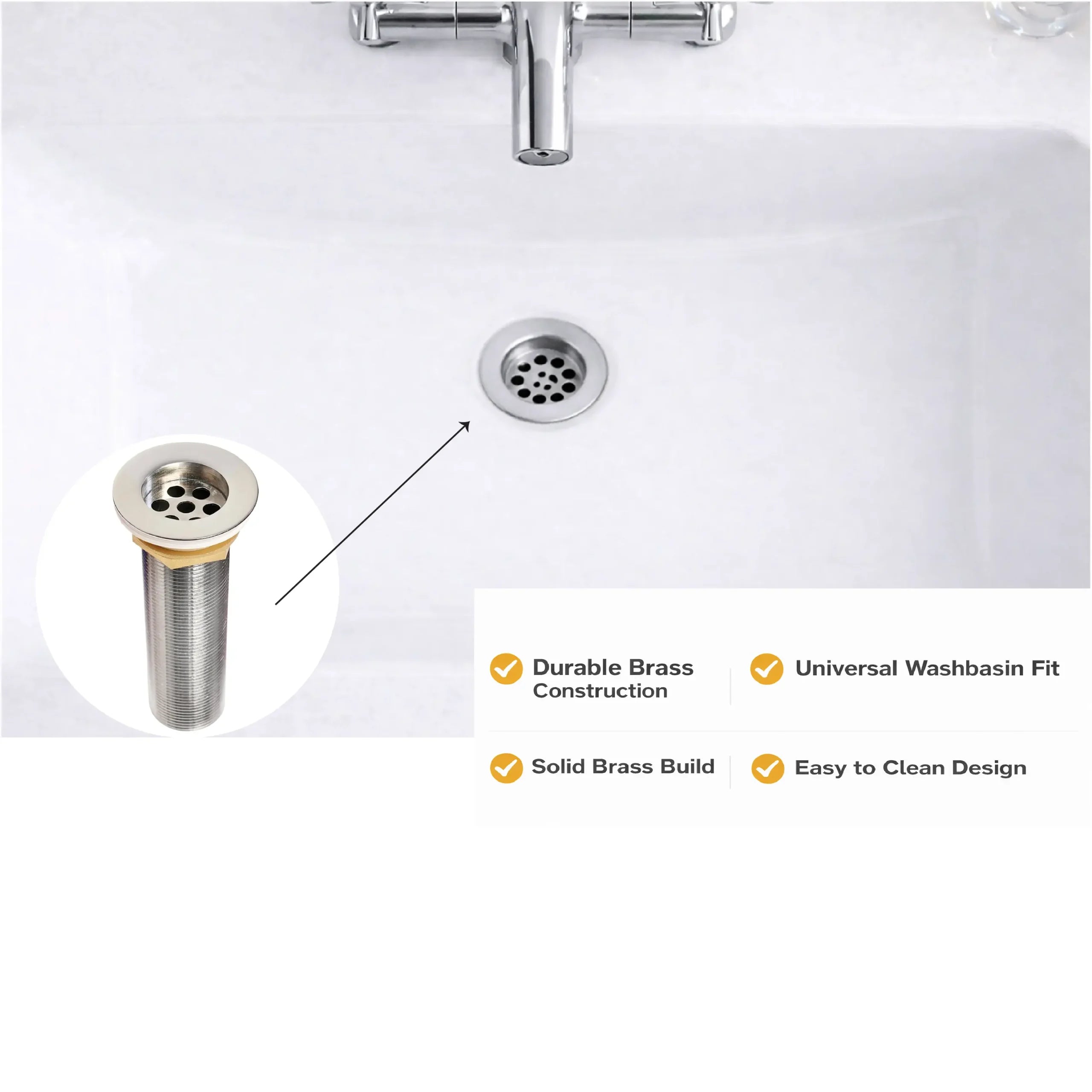 Brass Waste Coupling 32mm 3inch AA0050 | Begin Faucets