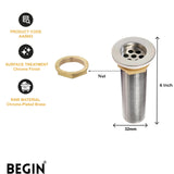 Brass Waste Coupling 6 Inch (32mm) AA0053 | Begin Faucets