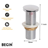 Pop Up Waste Coupling 7 Inch AA0072 | Begin Faucets