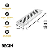 Line Drain with Flip Bowl 100x450 mm AD0622 | Begin