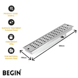 Box Drain with Flip Bowl 100x450 mm AD0612 | Begin