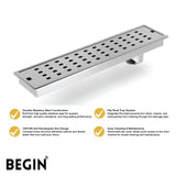 Box Drain with Flip Bowl 100x450 mm AD0612 | Begin