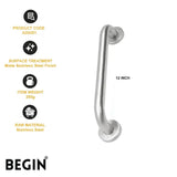 12 Inch Stainless Steel Grab Bar AD0251 – Bathroom Safety Handle | Begin