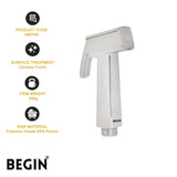Health Faucet Set Square Shape | ABS Plastic Ss304 | Chrome Finish