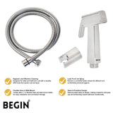 Health Faucet Set Square Shape | ABS Plastic Ss304 | Chrome Finish