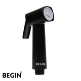 Matte Black Health Faucet with ABS Wall Mounted Toilet Jet Spray