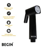 Matte Black Health Faucet with ABS Wall Mounted Toilet Jet Spray