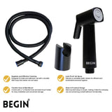 Matte Black Health Faucet with ABS Wall Mounted Toilet Jet Spray
