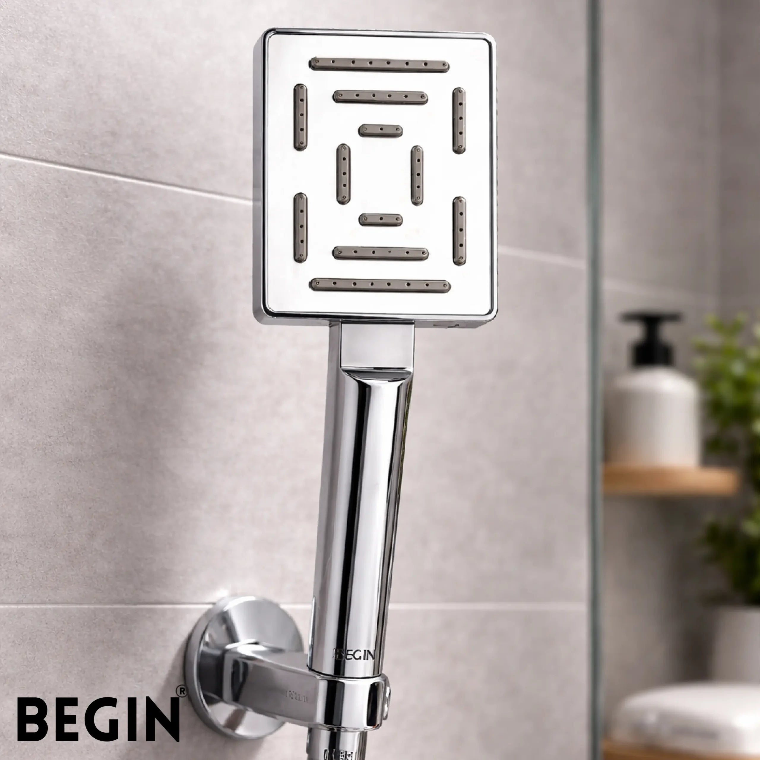 Chrome Finish Rectangle Hand Shower AB2101 | BEGIN Faucets