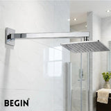 Square Shower Arm 18 Inch Wall Mount AD0163 – Begin Faucets