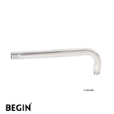 L Bend Shower Arm 12 Inch Wall Mount AD0151 – Begin Faucets