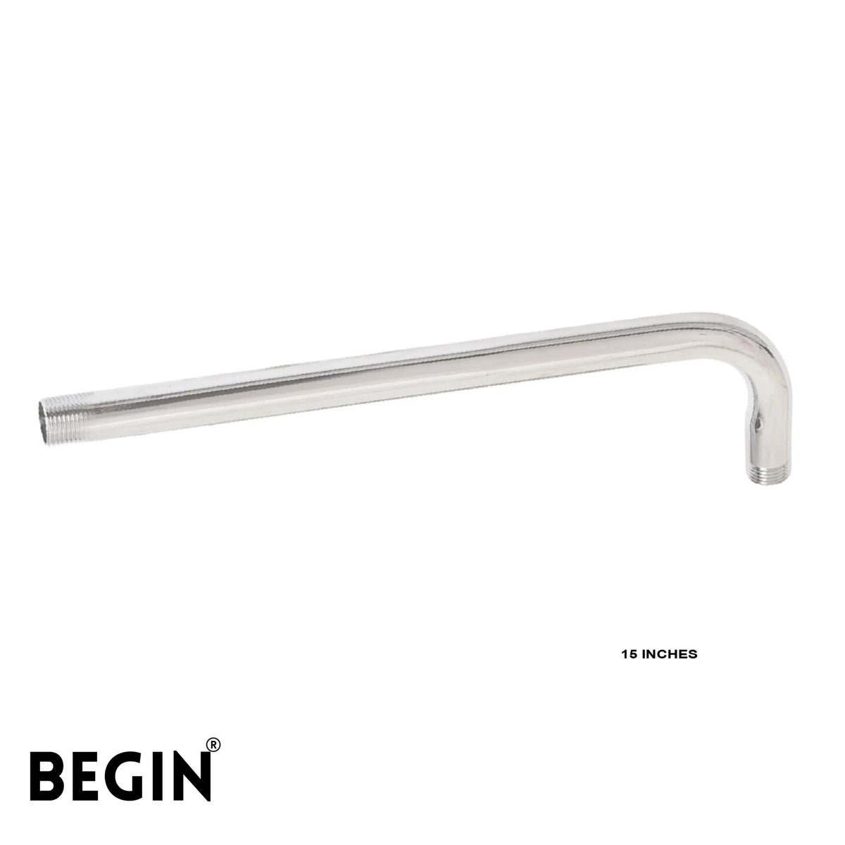 L Bend Shower Arm Wall Mount 15 Inch AD0152 | Begin