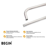 L Bend Shower Arm 18 Inch Wall Mount AD0153 – Begin Faucets