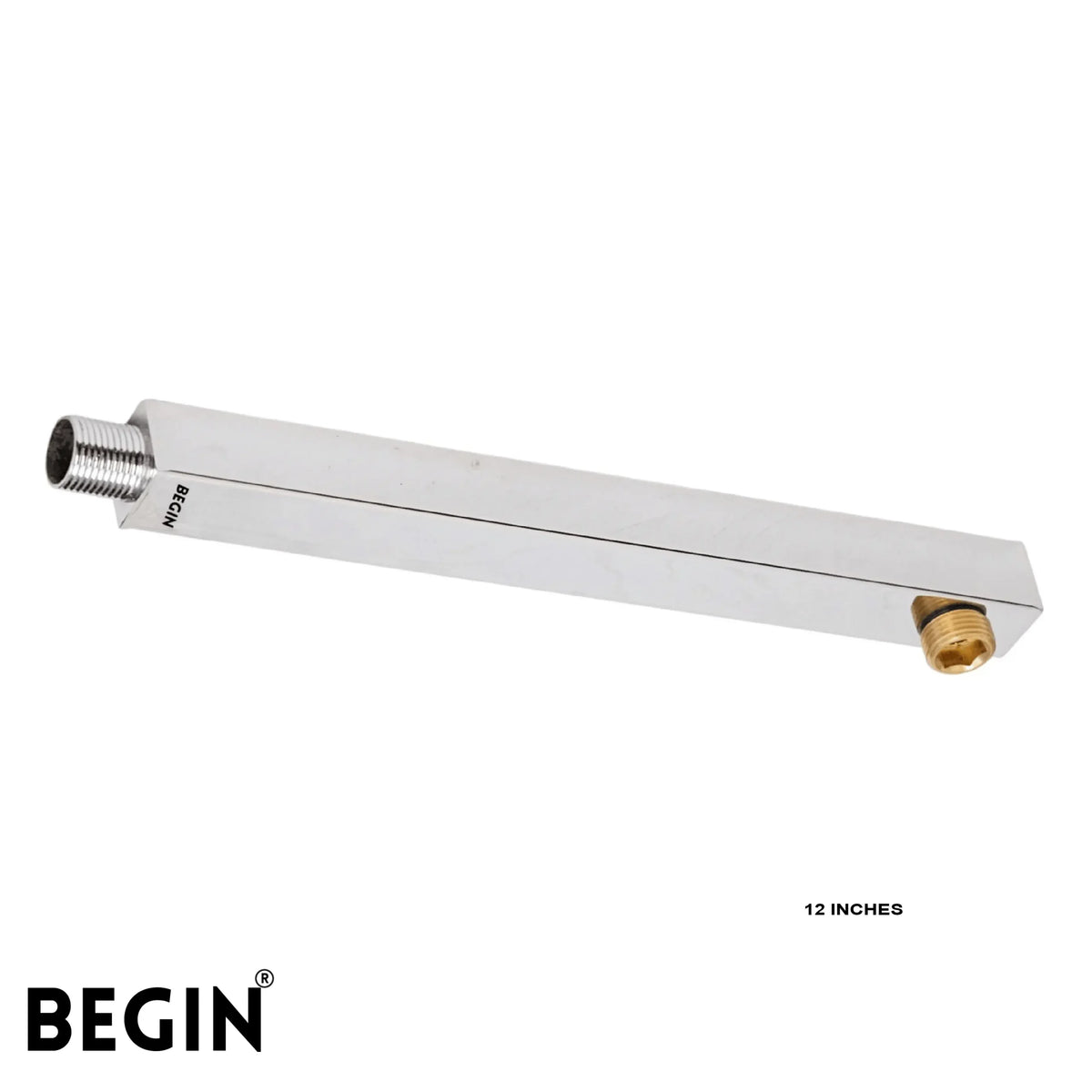 Square Shower Arm 12 Inch Wall Mount AD0161 – Begin Faucets