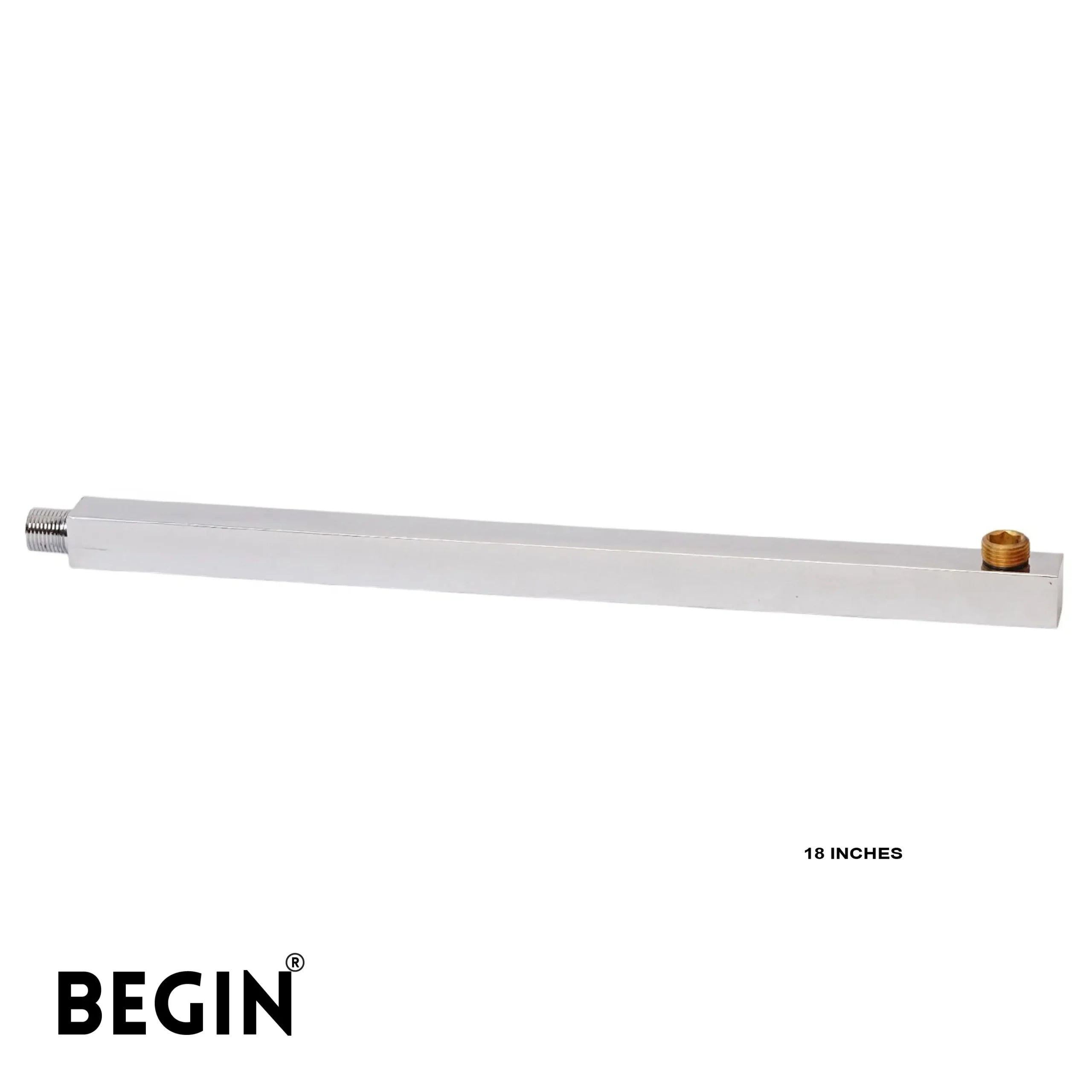 Square Shower Arm 18 Inch Wall Mount AD0163 – Begin Faucets
