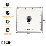 Square Rain Shower Head 6x6 AB3151 – Compact Overhead Shower | Begin Faucets