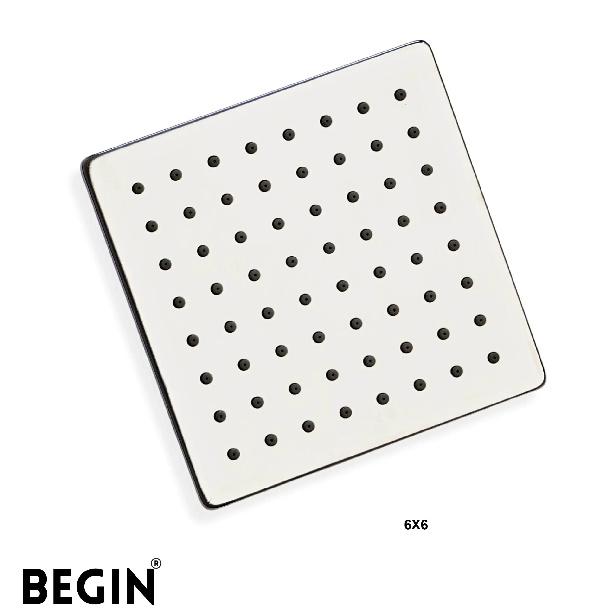 Square Rain Shower Head 6x6 AB3151 – Compact Overhead Shower | Begin Faucets