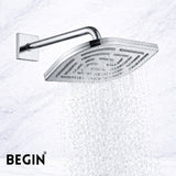 Overhead Shower Leaf Shape Chrome Finish AB3101 | BEGIN Faucets