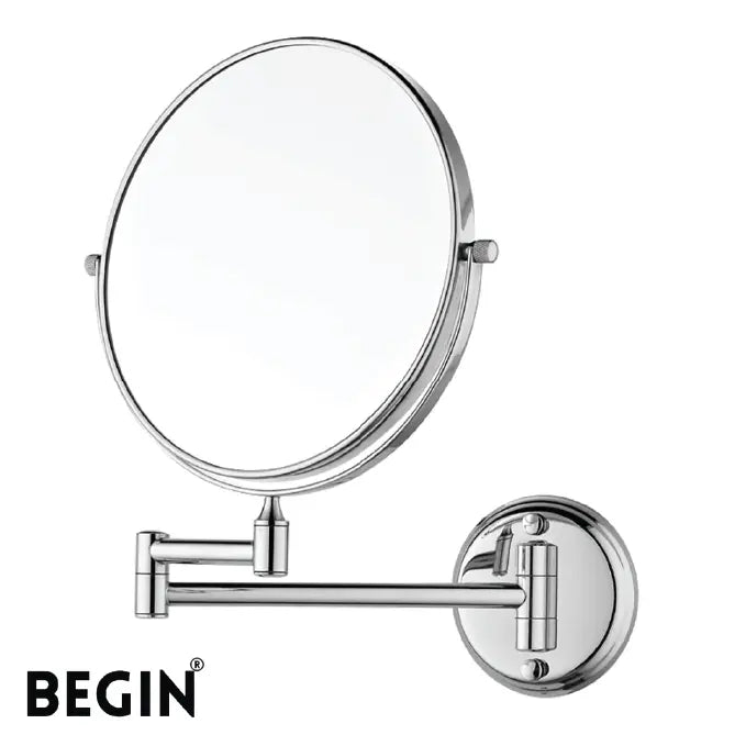 Brass Magnifying Mirror AC0075 – Premium Bathroom Mirror | Begin Faucets