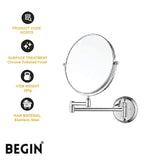 Brass Magnifying Mirror AC0075 – Premium Bathroom Mirror | Begin Faucets