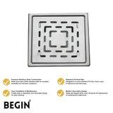 Bathroom Floor Drain Cover 5×5 | Stainless Steel Wonder