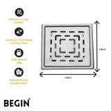 Bathroom Floor Drain Cover 5×5 | Stainless Steel Wonder