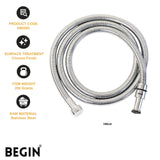 SS Tube 1 Meter AB0002 | Begin | Health Faucets SS Shower Hose 1m